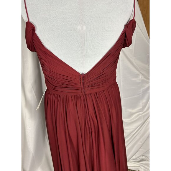 Kleinfeld Bridesmaid Prom dress color Cranberry, Size 16, NWT - Picture 6 of 10